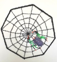 Halloween Deko Spinne Mit Netz Spinnennetz Mit Saugnapf