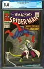 AMAZING SPIDER-MAN #44 1967💥 CGC 8.0 2nd Appearance of Lizard. Legendary Cover!