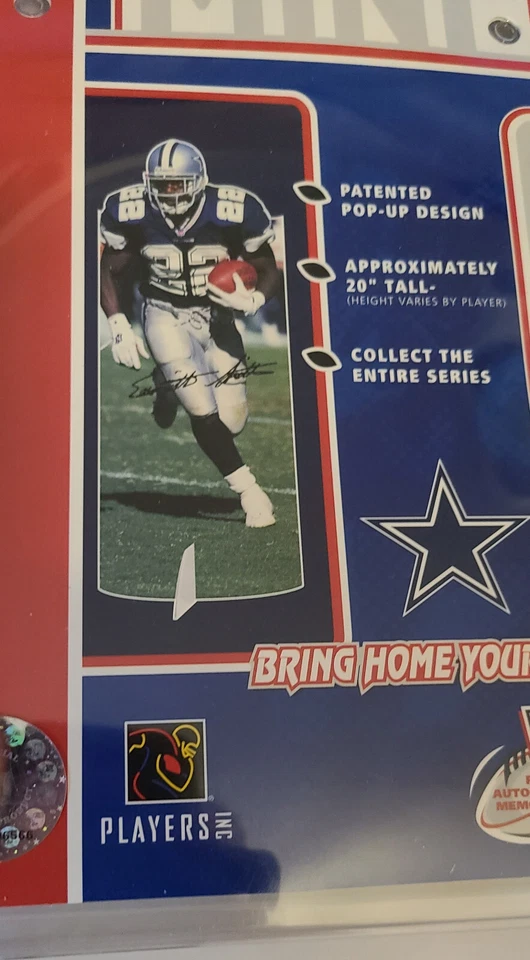 Emmitt Smith-Dallas Cowboys Factory Sealed Steiner Mini Player Standee New 2002 - Image 3 of 4