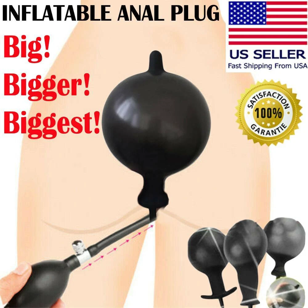 Large Inflatable Butt Plug Anal Dildo Blow Up Expanding G-Spot Massager Sex Toy eBay pic