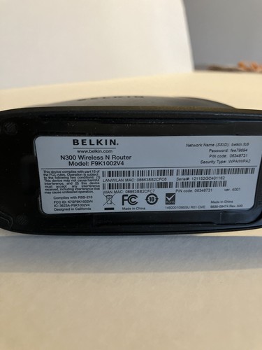 Belkin N300 300 Mbps 4-Port 10/100 Wireless N Router (F9K1002V4) - Picture 4 of 4