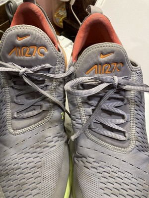 NIKE AIR MAX 270 Men's Size 13 Grey Volt Orange Running Shoes AH8050-012 * NICE | eBay