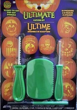 LOT OF 2 The Ultimate Pumpkin Carving Kit with 10 Pop-Out Stencils