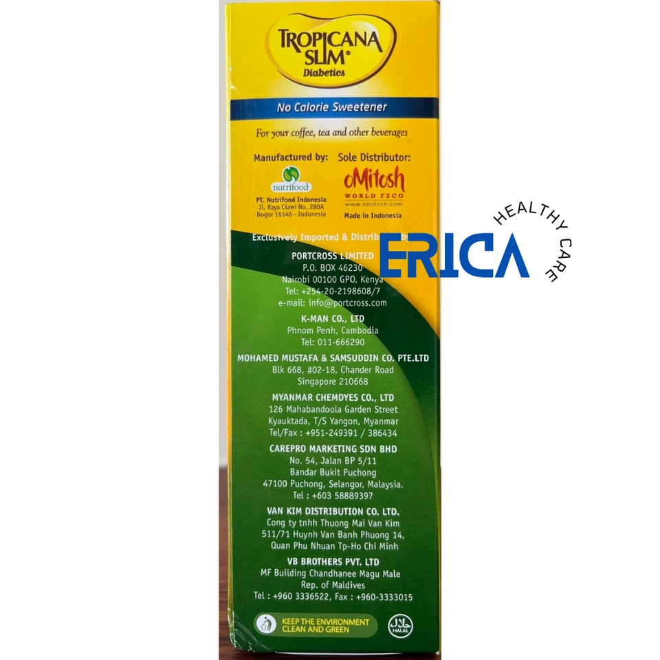 3x 50 Sachets Tropicana Slim Diabetic No Calorie Sweetener Duong Bap An Kieng - Image 4 of 4