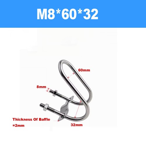 304 Stainless Steel Double U-Shaped Clamp/U-Shaped Screw/Cross U-Shaped Bolt - Picture 49 of 51