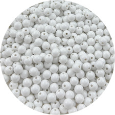 1000Pcs 6MM Acrylic round Beads for Jewelry Making, Crafting  Decoration White