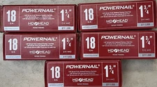 POWERNAIL L 175-18 18GA 1-3/4" Hardwood Flooring L-Cleats 5000 LOT OF 5 Boxes