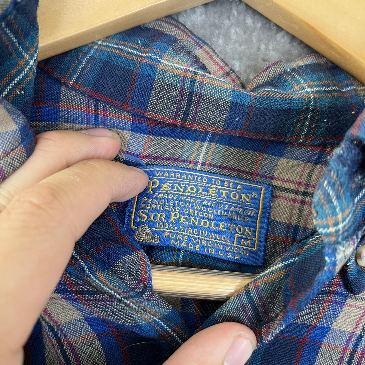 Pendleton 100% Wool Men’S Multicolor Button Up Sh… - image 7