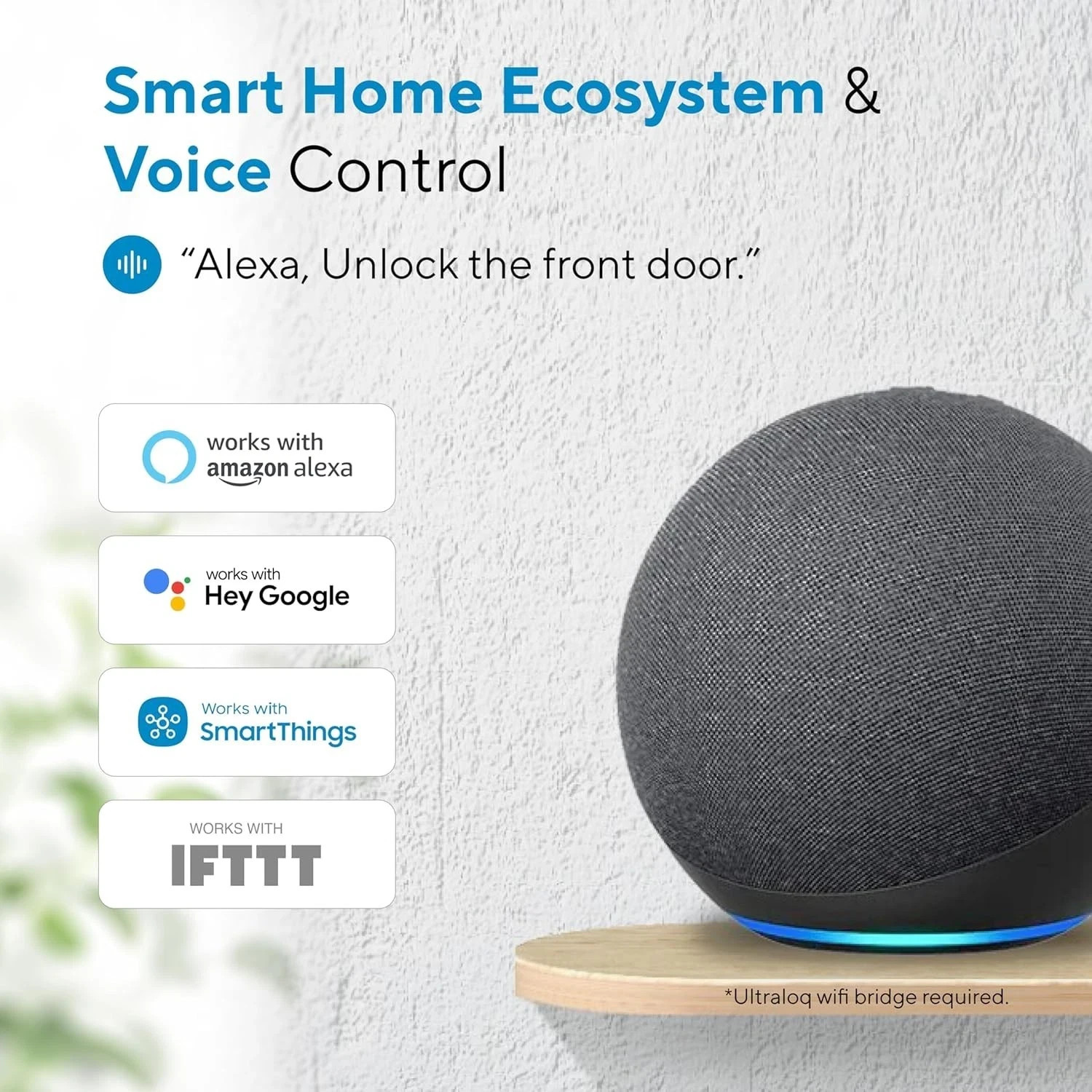 New ULTRALOQ U-Bolt Smart Deadbolt Lock - Satin Nickel - Model U-BOLT-SN-UB01