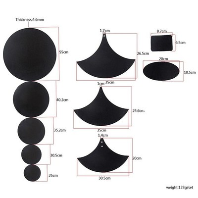 8-Piece Drum Set  Practice Mute Pads Mutes for 5 Drums & 3 Cymbals S3L7