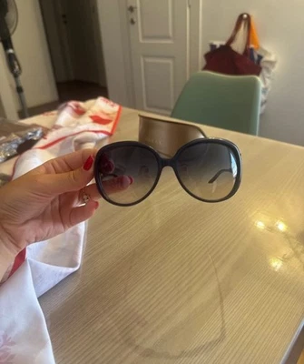 Authentic Christian Dior Oversized Round Sunglasses Black Gradient Women - Photo 1/3