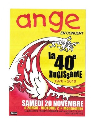 FLYER - ANGEL: IN LIVE CONCERT IN MONTPELLIER (FRANCE) 2010 / MINI POSTER