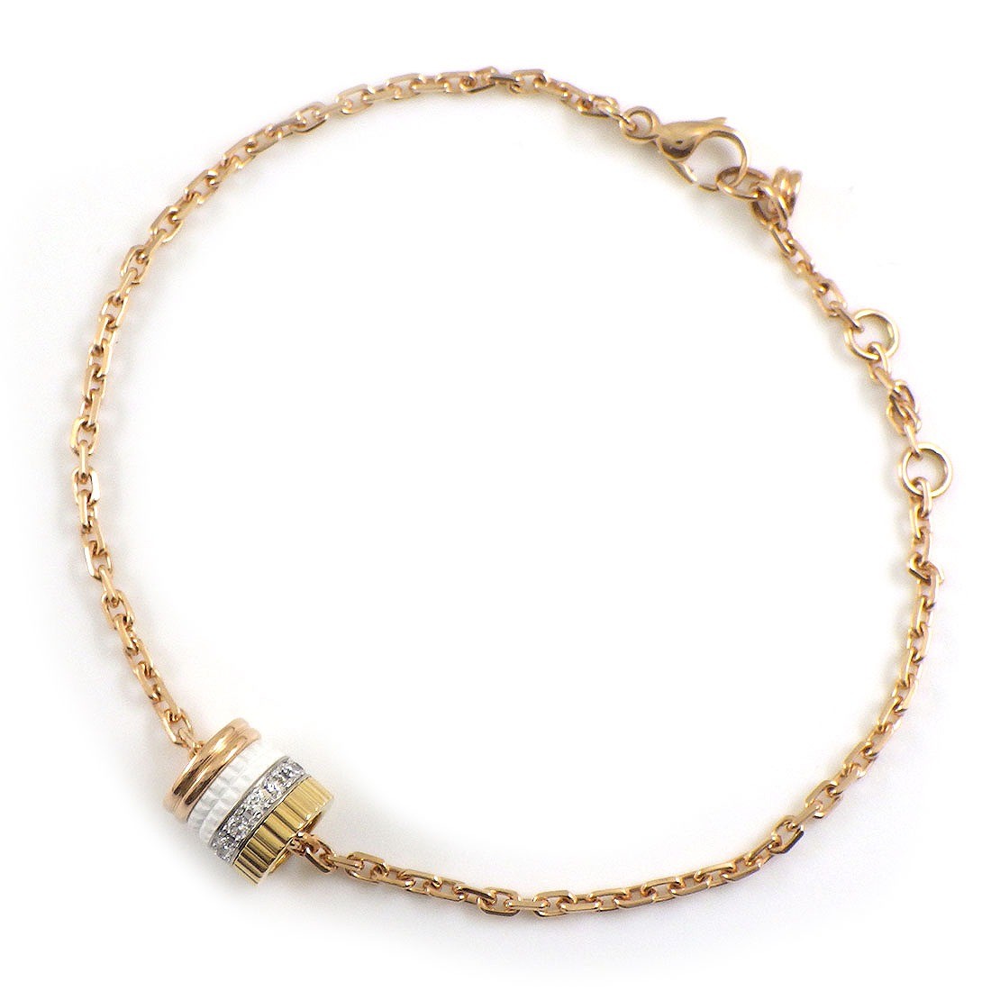 BOUCHERON Bracelet Quatre Diamond 750(18K) Tri-Color Gold White Ceramic
