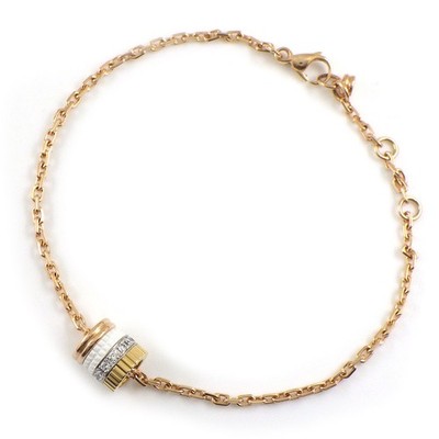 BOUCHERON Bracelet Quatre Diamond 750(18K) Tri-Color Gold White Ceramic