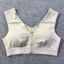 Tommie Copper Sports Bra Womens Large Shoulder Support Zip Front Activewear Gym