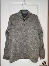 Eddie Bauer Radiator Fleece Men's Sz L GREY Pullover T Snap Outdoors Sweatshirt