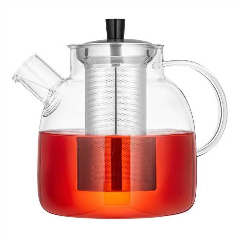 Spring Chef 1500ml/52.79oz Clear Glass Teapot with 1500ML, Transparent