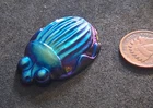 Vtg Egyptian Revival  Neiger-like   Glass  Cabochon  SCARAB   TIFFANY-like