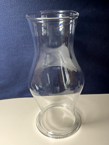 Blenko/Royal Leerdam Williamsburg Blown Glass Hurricane Shade 14" Heavy Glass - Picture 10 of 10