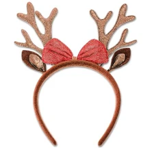 Christmas Antlers Headband Brown Reindeer Ears Headbands Reindeer Antlers 