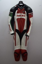 Tuta in Pelle da Moto Strada Pista Dainese Ducati Corse SBK Tricolore TG. 52