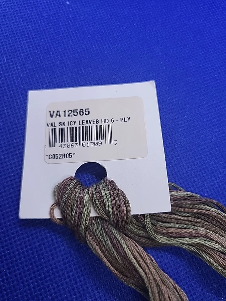 Valdani Hand-Overdyed Embroidery Floss Icy Leaves O565 Variegated Brown/Green - Image 2 of 2