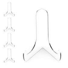 60-Degree Angle Acrylic Plate Display Stand , 3 Inch 5PC Clear Acrylic Displa...