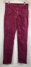 J. Crew Mercantile Magenta Pink Velvet Slim Leg Pants Size 26