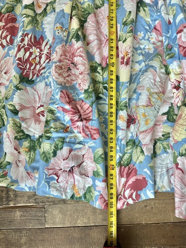 Cortina Única Scalamandre Lino Tropical HIBISCO FLORAL 100" Largo Yarda 32” - Imagen 6 de 7