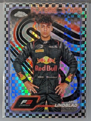 2022-23 Arvid Lindblad Topps Chrome Formula 3 Checkered Flag #45 RC