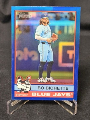 2025 Topps Heritage Bo Bichette Chrome Refractor #/150 Color-Match Blue Jays SP