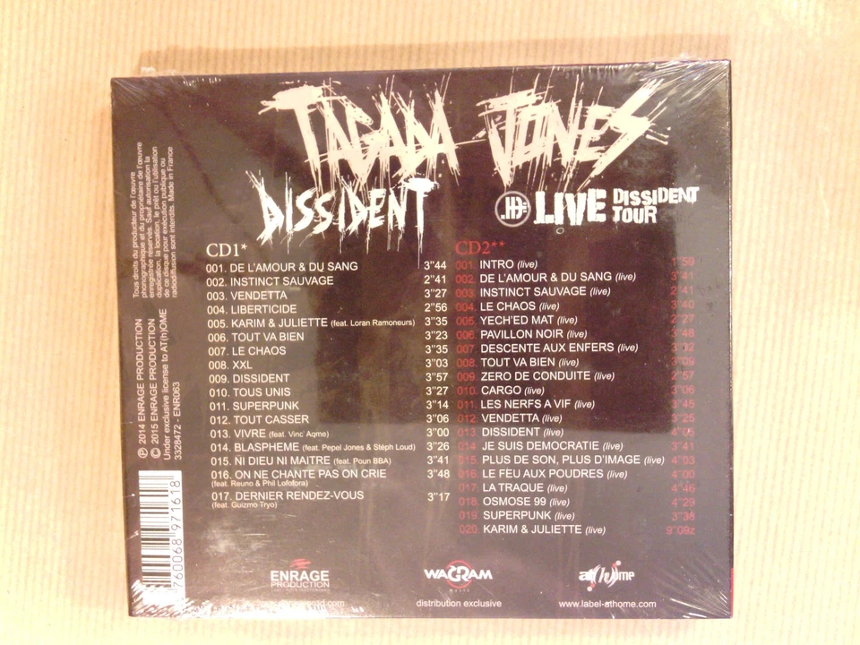 RARE COFFRET 2 CD / TAGADA JONES / DISSIDENT / NEUF SOUS CELLO - Photo 2/2