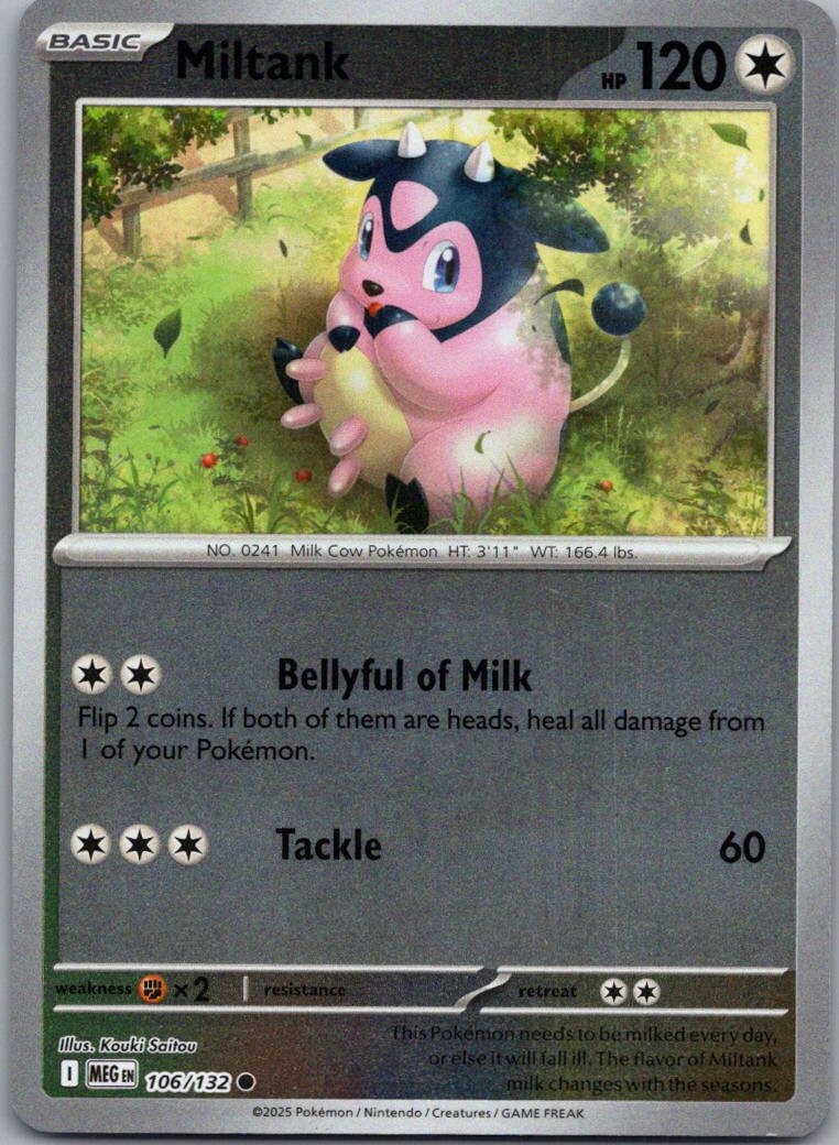 Miltank Reverse Holo Common ME01: Mega Evolution 106/132 NM