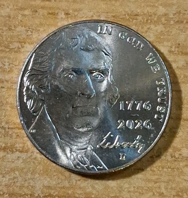 1776-2026-D THOMAS JEFFERSON NICKEL FIVE CENTS DENVER AMERICA USA MM4
