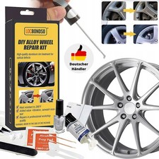 DIY Alufelgen Reparatur Set Silber Felgenreparaturset Kratzer Risse Dellen NEU