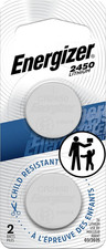 2450 Lithium Coin Battery, 2 Pack