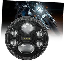 5.75 Inch LED Motorcycle Headlight Plug  Play 5-3/4" Black-high/low