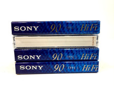 SONY HF 90 Minute Blank Audio Cassette Tapes - LOT OF 4 High Fidelity C-90HFB