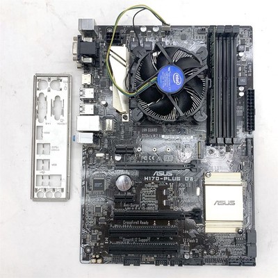 Asus H170-Plus Motherboard LGA 1151 ATX Intel i3-6100 3.7GHz 8GB DDR3 w/Heatsink