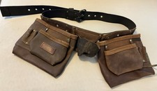 Craftsman Genuine Leather Tool Belt with Many Pouches and Holders