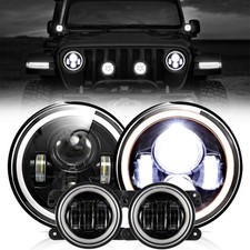 7 Led Headlights Drl Projector 4 Fog Light Combo For Jeep Wrangler Jk 07-17 7 Led Headlights Drl Projector 4 Fog Light Combo For Jeep Wrangler Jk 07-17