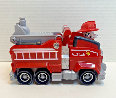 Paw Patrol The Movie Marshall Deluxe Transforming Fire Truck & Figure Incomplete