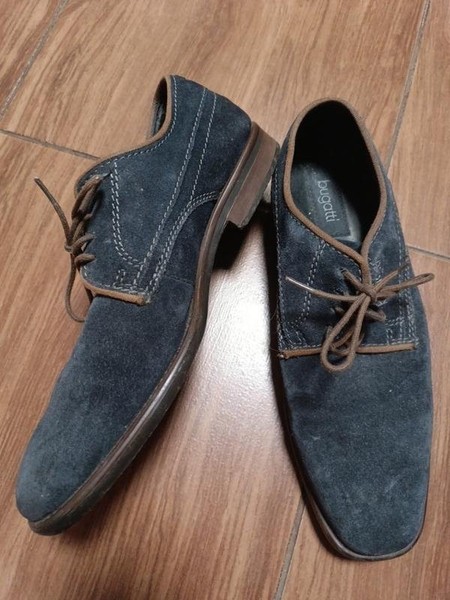 Men Bugatti Heels Grey Suede 41