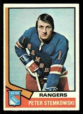 1974-75 Topps Peter Stemkowski #77 - New York Rangers - NM+