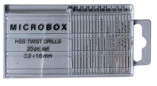 Gaugemaster GM648 Microbox Drill Set 0.3 - 1.6mm, 20 pce set