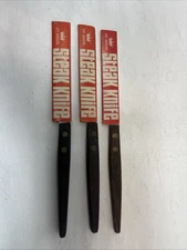 St. Regis Steak Knives 4 Wooden Handle 4" Blade Riveted Handle