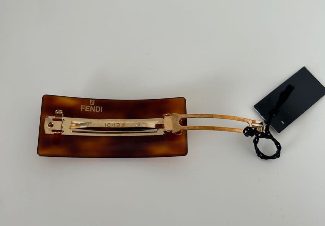 Fendi Vintage Valletta Hair Clip Silver Tone Metal Accessories thumbnail 3