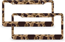 Duck Vintage Camouflage License Plate Frame-2 Pack Front Rear Aluminum Car Tag H Duck Vintage Camouflage License Plate Frame-2 Pack Front Rear Aluminum Car Tag H
