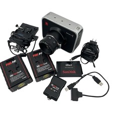 Blackmagic Cinema Camera EF 2.5K Pro Video Kit Canon 50mm Lens SSD Batteries