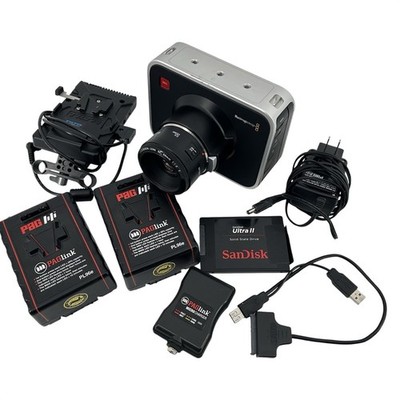 Blackmagic Cinema Camera EF 2.5K Pro Video Kit Canon 50mm Lens SSD Batteries